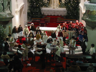 Vánoce 2005 - kostel nanebevzetí P.Marie v Kyjově
